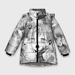 Куртка зимняя для девочки Full Dive RPG Manga, цвет: 3D-светло-серый