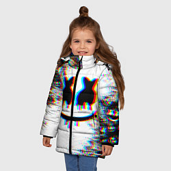 Куртка зимняя для девочки MARSHMELLOW GLITCH, цвет: 3D-красный — фото 2