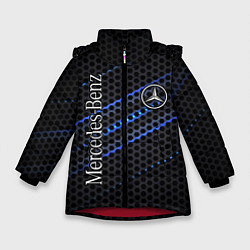 Куртка зимняя для девочки MERCEDES LOGO NEON, цвет: 3D-красный