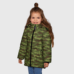 Куртка зимняя для девочки Рыбак камуфляж из рыб, цвет: 3D-светло-серый — фото 2