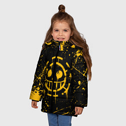 Куртка зимняя для девочки ONE PIECE PIRATES ВАН ПИС ПИРАТЫ ЖЁЛТЫЙ, цвет: 3D-черный — фото 2