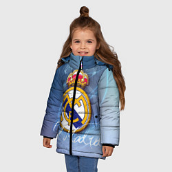 Куртка зимняя для девочки FC РЕАЛ МАДРИД, цвет: 3D-черный — фото 2