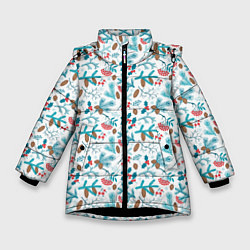 Куртка зимняя для девочки Морозная Зимняя Свежесть, цвет: 3D-черный
