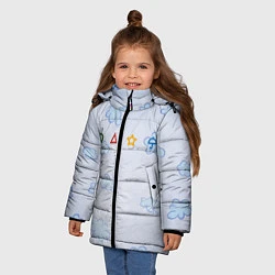 Куртка зимняя для девочки Ojingeo geim - Облака, цвет: 3D-светло-серый — фото 2