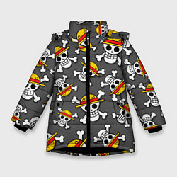 Зимняя куртка для девочки Ван-Пис, Мугивара узор