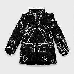 Куртка зимняя для девочки Panic! At the Disco - Pray For The Wicked, цвет: 3D-черный