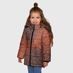 Куртка зимняя для девочки Горячее блюдо на фоне АПВ 8 4 2 9, цвет: 3D-черный — фото 2