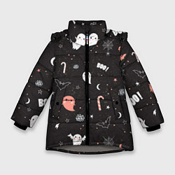 Куртка зимняя для девочки Halloween Dark, цвет: 3D-светло-серый
