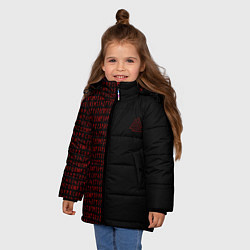 Куртка зимняя для девочки ВАЛЬКНУТ РУНИЧЕСКИЙ АЛФАВИТ, цвет: 3D-красный — фото 2