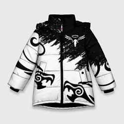 Куртка зимняя для девочки ТОКИЙСКИЕ МСТИТЕЛИ ВАЛЬГАЛЛА, цвет: 3D-черный