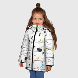 Куртка зимняя для девочки TOCA BOCA УЗОР ФОН, цвет: 3D-черный — фото 2