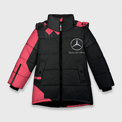 Куртка зимняя для девочки Мерседес Mersedes, цвет: 3D-черный