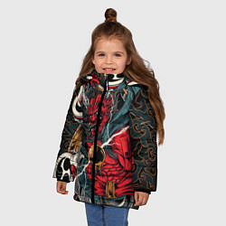 Куртка зимняя для девочки БОГ ГРОМА РАЙДЗИН, цвет: 3D-черный — фото 2