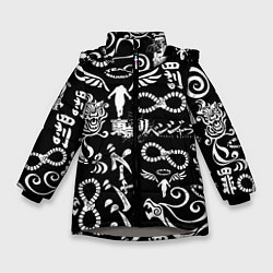 Куртка зимняя для девочки ТОКИЙСКИЕ МСТИТЕЛИ ЛОГОБОМБИНГ TOKYO REVENGERS LOG, цвет: 3D-светло-серый
