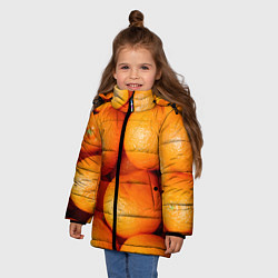 Куртка зимняя для девочки Мандаринчик чик, цвет: 3D-светло-серый — фото 2