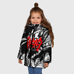 Куртка зимняя для девочки БЕРСЕРК РИСУНОК BERSERK, цвет: 3D-светло-серый — фото 2