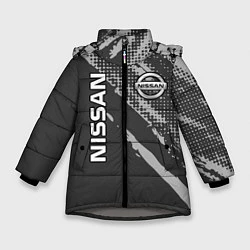Куртка зимняя для девочки Nissan Car Ниссан, цвет: 3D-светло-серый
