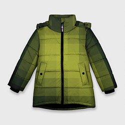 Куртка зимняя для девочки Милитари мозаика, цвет: 3D-черный
