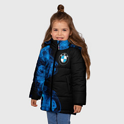 Куртка зимняя для девочки BMW Дым, цвет: 3D-светло-серый — фото 2