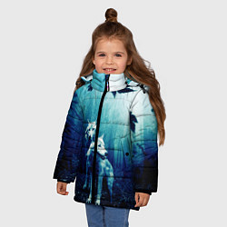 Куртка зимняя для девочки ЛЕС, ВОЛКИ И ТУМАН, цвет: 3D-черный — фото 2