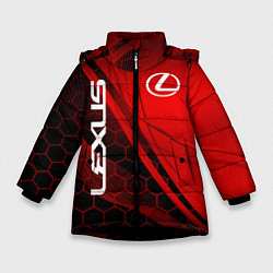 Куртка зимняя для девочки LEXUS RED GEOMETRY ЛЕКСУС, цвет: 3D-черный