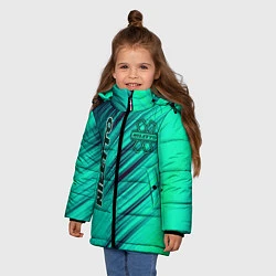 Куртка зимняя для девочки Нилетто Niletto лого, цвет: 3D-черный — фото 2
