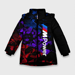 Куртка зимняя для девочки MPower BMW Осколки стекла, цвет: 3D-черный