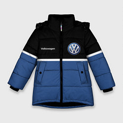 Куртка зимняя для девочки VW Два цвета, цвет: 3D-черный