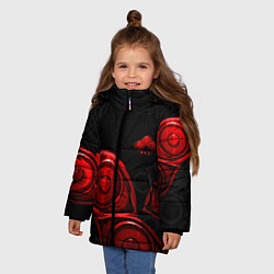 Куртка зимняя для девочки Башня Бога Захард, цвет: 3D-черный — фото 2