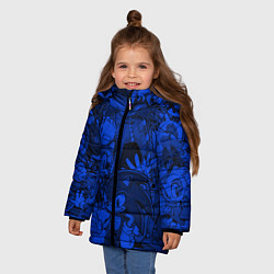 Куртка зимняя для девочки SONIC BLUE PATTERN СИНИЙ ЁЖ, цвет: 3D-красный — фото 2