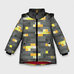 Куртка зимняя для девочки Золотая руда - Minecraft, цвет: 3D-красный