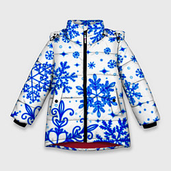 Куртка зимняя для девочки Белая Зима, цвет: 3D-красный