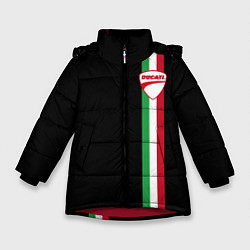 Куртка зимняя для девочки DUCATI MOTOCYCLE ITALY LINE, цвет: 3D-красный