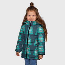 Куртка зимняя для девочки Ёлки-елки, цвет: 3D-черный — фото 2