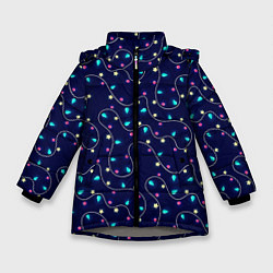 Куртка зимняя для девочки Christmas Garland, цвет: 3D-светло-серый