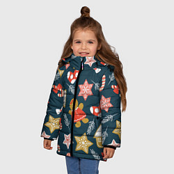 Куртка зимняя для девочки Merry Christmas!!!, цвет: 3D-светло-серый — фото 2