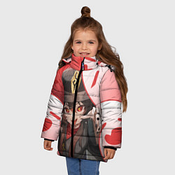 Куртка зимняя для девочки ХУ ТАО С ПРИЗРАКАМИ, цвет: 3D-светло-серый — фото 2