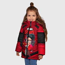 Куртка зимняя для девочки LOLA red black 3D, цвет: 3D-черный — фото 2
