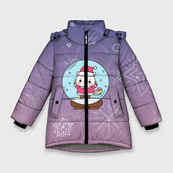 Куртка зимняя для девочки Happy New Year 2022 Сat 3, цвет: 3D-светло-серый