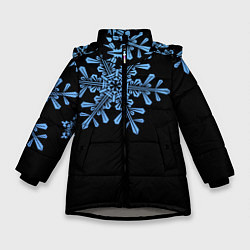 Зимняя куртка для девочки Минималистичные Снежинки