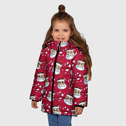 Куртка зимняя для девочки Дед Морoз, цвет: 3D-красный — фото 2