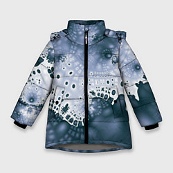 Куртка зимняя для девочки Коллекция Journey Синий 592-1, цвет: 3D-светло-серый