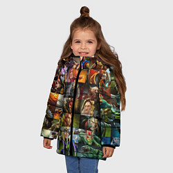 Куртка зимняя для девочки HEROES DOTA 2 ПЕРСОНАЖИ ДОТА 2, цвет: 3D-красный — фото 2