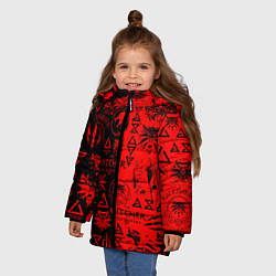 Куртка зимняя для девочки THE WITCHER LOGOBOMBING BLACK RED, цвет: 3D-черный — фото 2