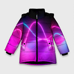 Зимняя куртка для девочки Лучи света pink theme