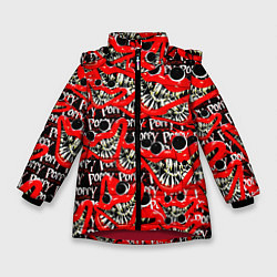 Куртка зимняя для девочки POPPY PLAYTIME GAME ИГРА ПОППИ ПЛЕЙТАЙМ, цвет: 3D-красный
