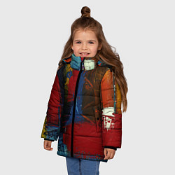 Куртка зимняя для девочки СТАРАЯ КРАСКА, цвет: 3D-светло-серый — фото 2