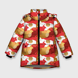 Куртка зимняя для девочки Быки Bulls, цвет: 3D-светло-серый