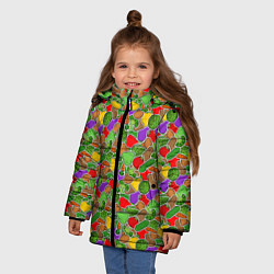 Куртка зимняя для девочки Овощи ЗОЖ, цвет: 3D-светло-серый — фото 2