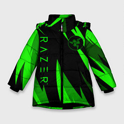 Куртка зимняя для девочки RAZER GREEN, цвет: 3D-черный